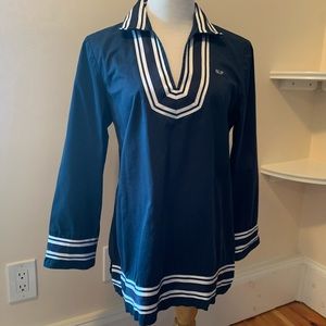 VINEYARD VINES navy & grosgrain tunic!